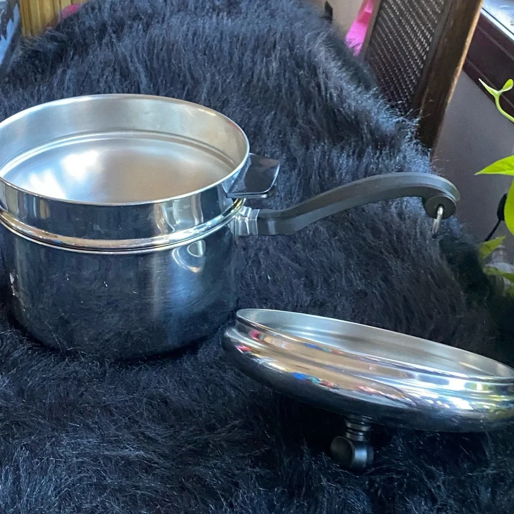 Farberware Double Boiler 3 Qt Pan, Upper, & Lid